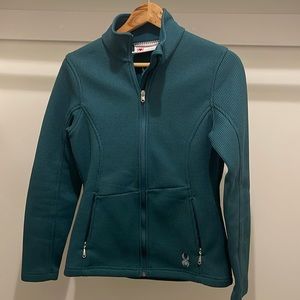 Spyder dark teal zip up jacket size M